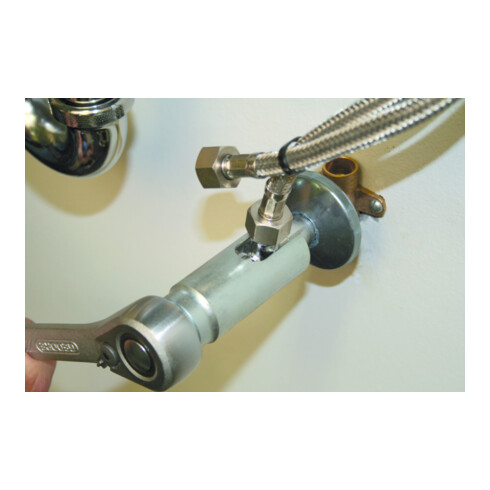 Gedore Eckventil-Steckschlüssel, Nuss, 1/2'' 10 mm Antrieb, Innen-Ø 27 mm, Werkzeug, 314000, Stahl verzinkt