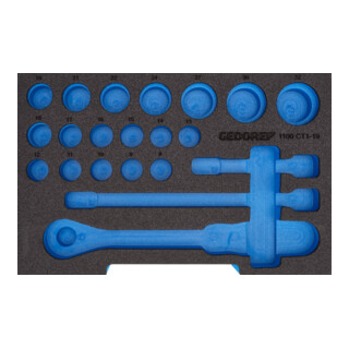 Gedore EI-1100 CT1-19 Modulo schiuma 1/2 L-BOXX 136 vuoto