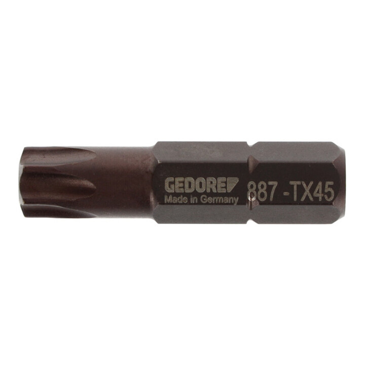 Gedore Embout tournevis Bit TX intérieur, SW T45, 5/16", 8 mm, outil, 887 TX T45