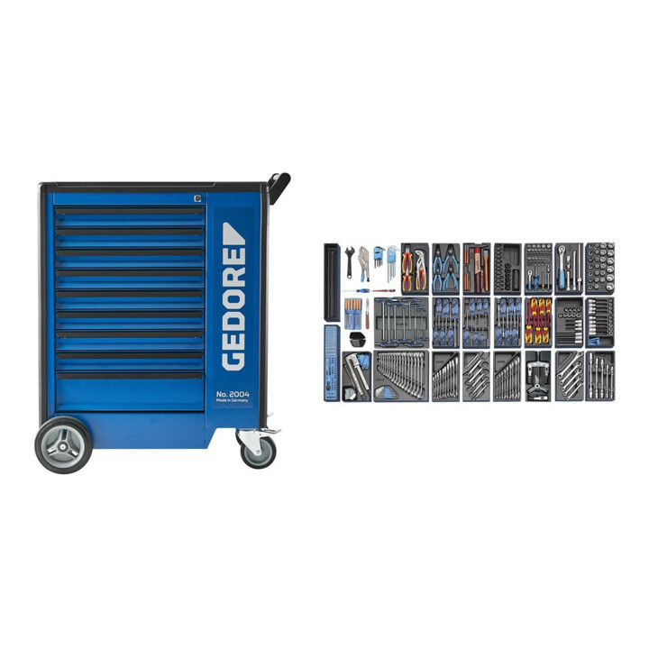 Gedore Ensemble modulaire d'outils 325 pièces dans chariot