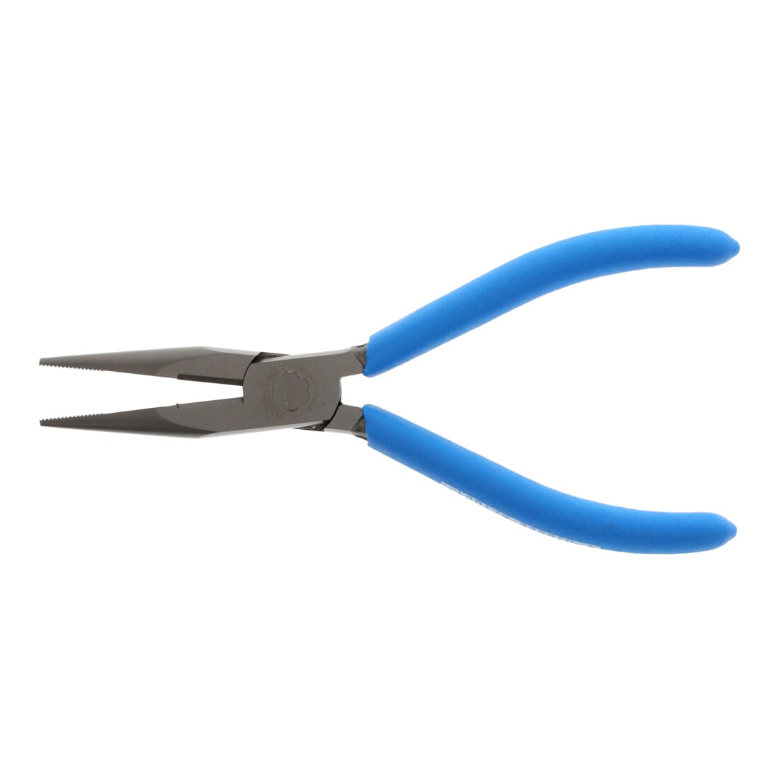 Gedore Flachrundzange, lange Backen, gezahnt, gerade, induktiv gehärtet, Antirutsch-Griff, Länge 140 mm, 8132-140 TL