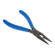 Gedore Flachrundzange, lange Backen, gezahnt, gerade, induktiv gehärtet, Antirutsch-Griff, Länge 140 mm, 8132-140 TL-5