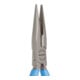 Gedore Flachrundzange, lange Backen, gezahnt, gerade, induktiv gehärtet, Antirutsch-Griff, Länge 160 mm, 8132-160 TL