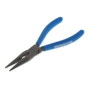 Gedore Flachrundzange, lange Backen, gezahnt, gerade, induktiv gehärtet, Antirutsch-Griff, Länge 160 mm, 8132-160 TL-5