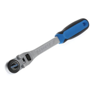 Gedore Gelenk-Hebelumschaltknarre, für 3/8 Zoll, 10 mm Antrieb, Schwenkkopf 180°, 5° Rückschwenkwinkel, 2K-Griff, 3093 GU-3