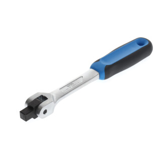 Gedore Gelenkgriff, 1/2 Zoll, 12,5 mm 4-kant Antrieb, Steckgriff mit Schwenkkopf, 2-Komponenten-Griff, 255 mm lang, 1996