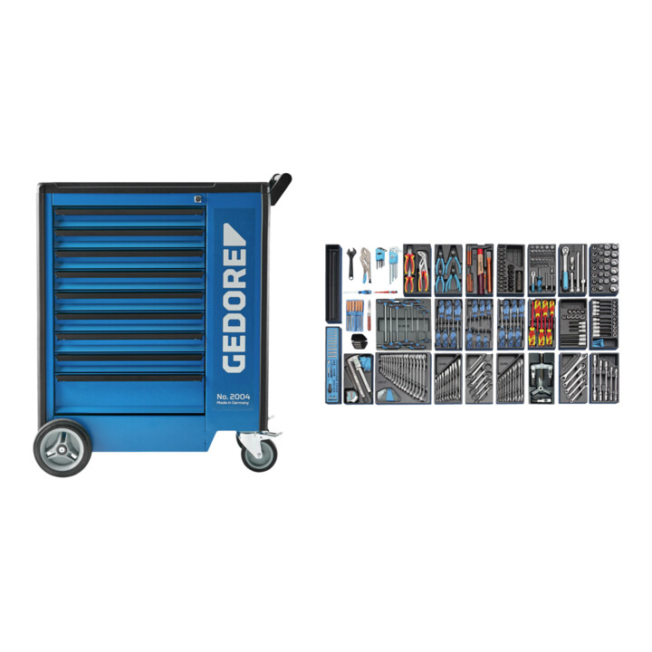 Gedore gereedschapswagen 1500 ES-03 2004 met 325-delig gereedschapsassortiment