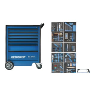 Gedore gereedschapswagen 2005-TS-308 met 308-delig gereedschapsassortiment