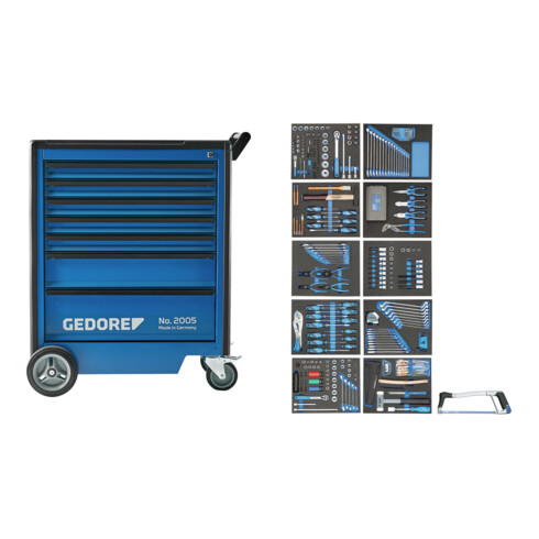 Gedore gereedschapswagen 2005-TS-308 met 308-delig gereedschapsassortiment