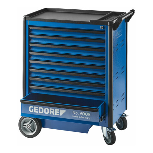 Gedore gereedschapswagen met 9 laden (B 640 x D 400 mm)
