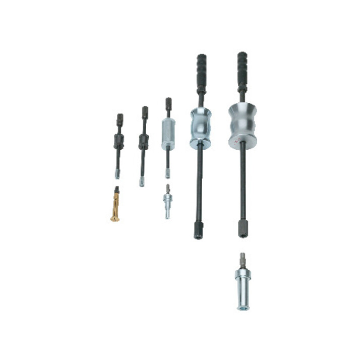 Gedore Gleithamer voor kleine kogellagers, M14x1,5, slaggewicht 1700 g, met schroefadapters, 520 mm lang, 1.35/2