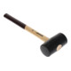 Gedore Gummihamer met houten steel, Ø 65 mm, hamer met essensteel, 2 platte vlakken, gesmeed, 226 E-2-5
