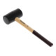 Gedore Gummihammer mit Holzgriff, Ø 65 mm, Hammer mit Eschenstiel, mit 2 flachen Bahnen, Werkzeug, geschmiedet, 226 E-2-5