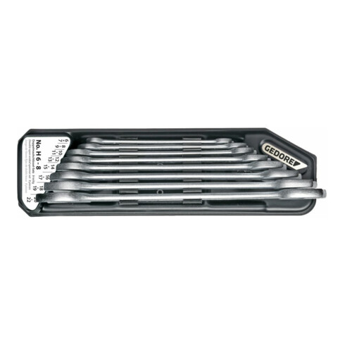 Gedore H6-8 Dubbele Steeksleutelset in Houder 8-delig 6-22 mm