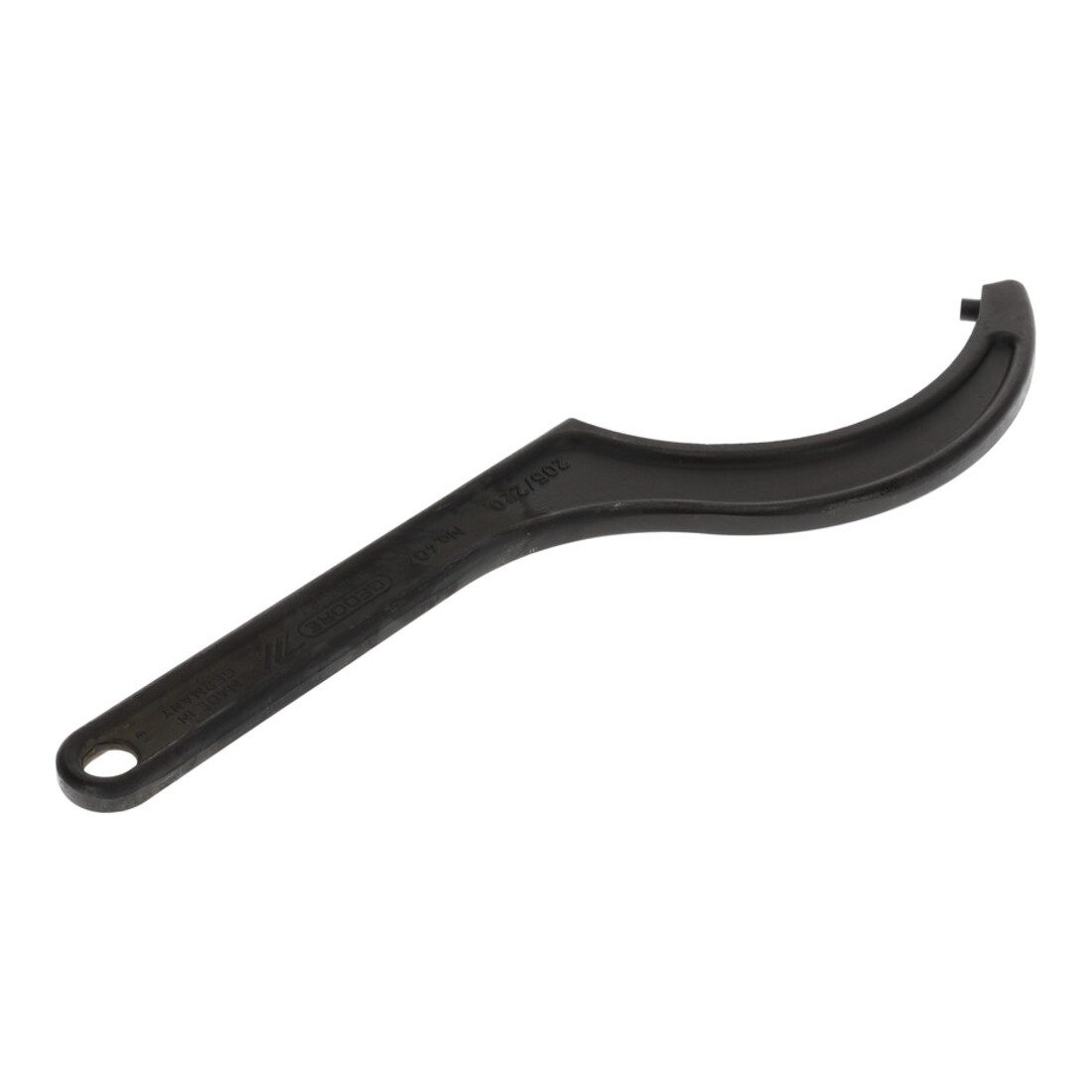 Gedore Hakenschlüssel met pen, voor kruisgatmoeren, SW 205-220 mm, punt-Ø 8 mm, sleutel, 40 Z 205-220