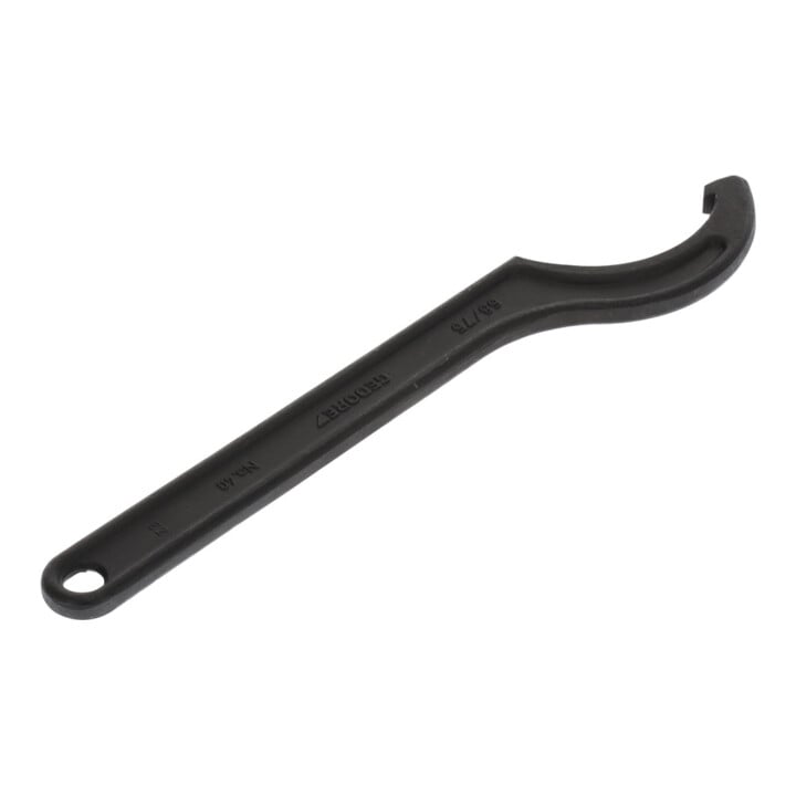 Gedore Hakensleutel met neus, voor moeren met groef, SW 68-75 mm, punt-Ø 5 mm, steeksleutel, 40 68-75