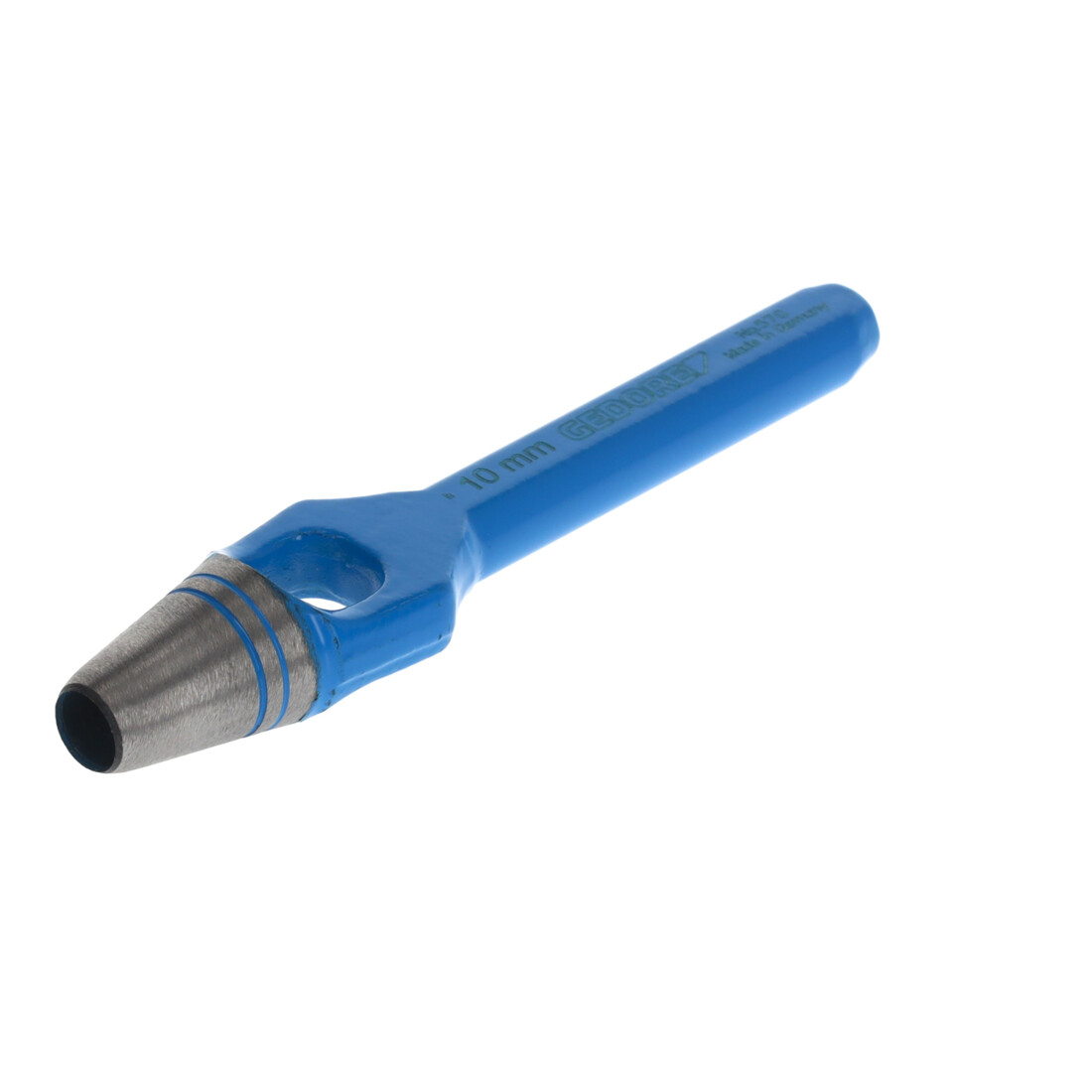 Gedore Henkellocheisen für weiche Materialen, Ø 10 mm, Gummi Leder Dichtungen Stoff, rund, 130 mm lang, Stanzeisen, 570010
