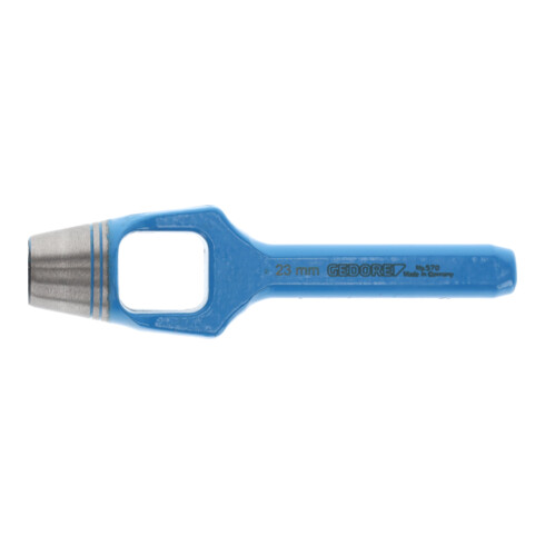 Gedore Henkellocheisen für weiche Materialen, Ø 23 mm, Gummi Leder Dichtungen Stoff, rund, 170 mm lang, Stanzeisen, 570023