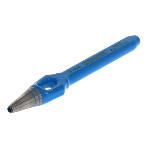 Gedore Henkellocheisen für weiche Materialen, Ø 3 mm, Gummi Leder Dichtungen Stoff, rund, 105 mm lang, Stanzeisen, 570003