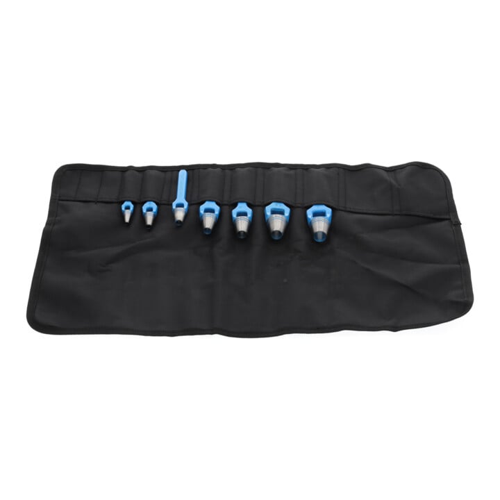 Gedore Henkellocheisen-Satz, Set 7-teilig, Ø 4 - 16 mm, Gummi Leder Dichtungen Stoff, rund, Stanzeisen, 57305