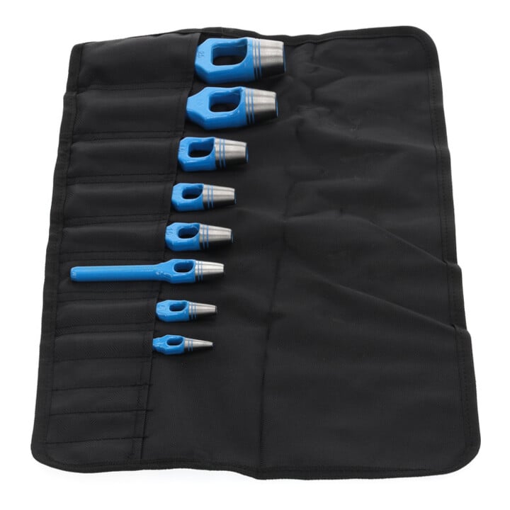 Gedore Henkellocheisen-Satz, Set 8-teilig, Ø 3 - 25 mm, Gummi Leder Dichtungen Stoff, rund, Stanzeisen, 57304