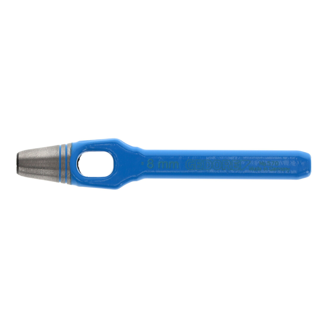 Gedore Henkellocheisen voor zachte materialen, Ø 8 mm, rubber, leer, stof, rond, 120 mm lang, stansijzer, 570008