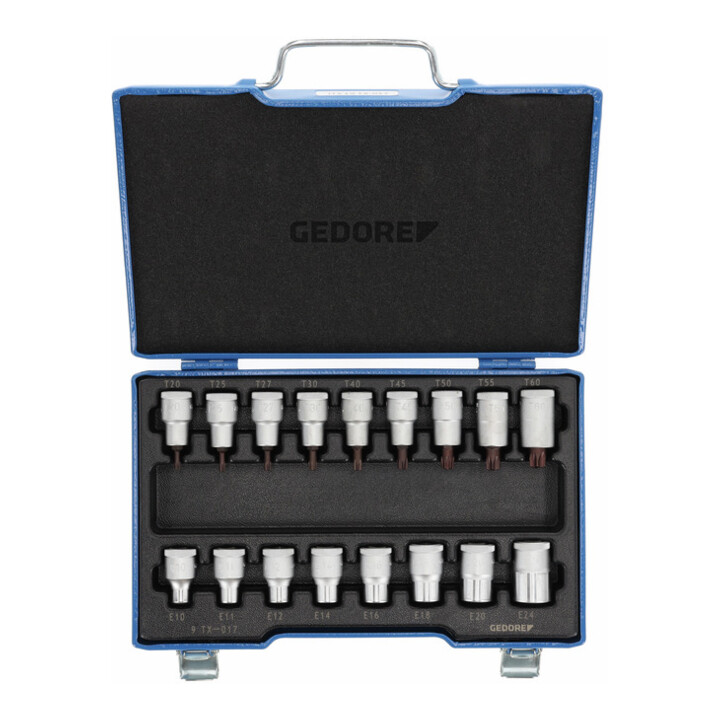 Gedore ITX 19 TX-017 Schraubendreher-Satz 1/2" 17-teilig Innen+Außen-TX