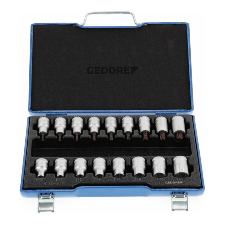 Gedore ITX 19 TX-017 Schraubendreher-Satz 1/2" 17-teilig Innen+Außen-TX