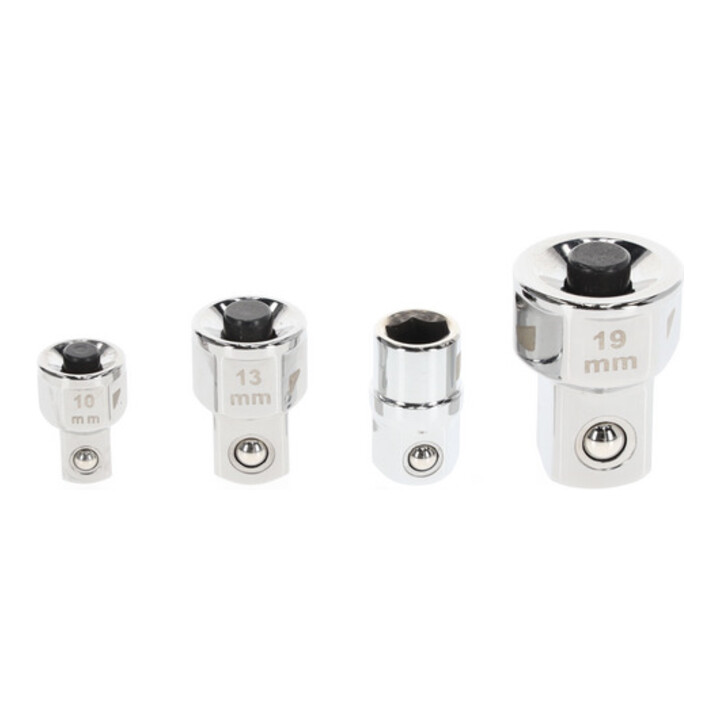 Gedore Jeu d’adaptateurs carré x hexagonal pour clés mixtes, 4 pièces R47001004