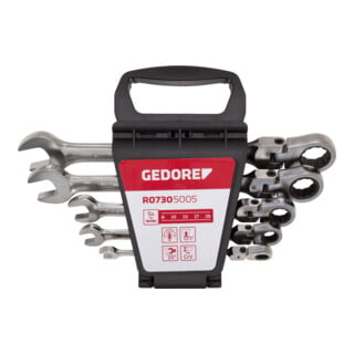 Gedore Jeu de clés à cliquet articulées SW 8-19 mm R07305005