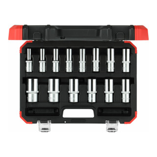 Gedore Jeu de clés à douille 1/2" 6 pans 10-32 mm 14 pièces R61003114