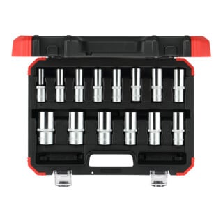 Gedore Jeu de clés à douille 1/2" 6 pans 10-32 mm 14 pièces R61003114