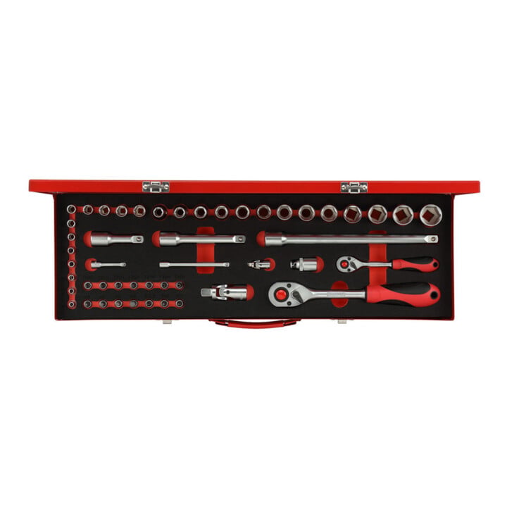 Gedore Jeu de clés à douille 1/4" + 1/2" 49 pièces GedoreRED