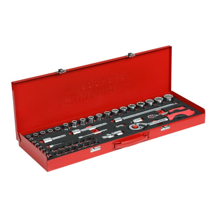 Gedore Jeu de clés à douille 1/4"+1/2" 49 pièces R46004049
