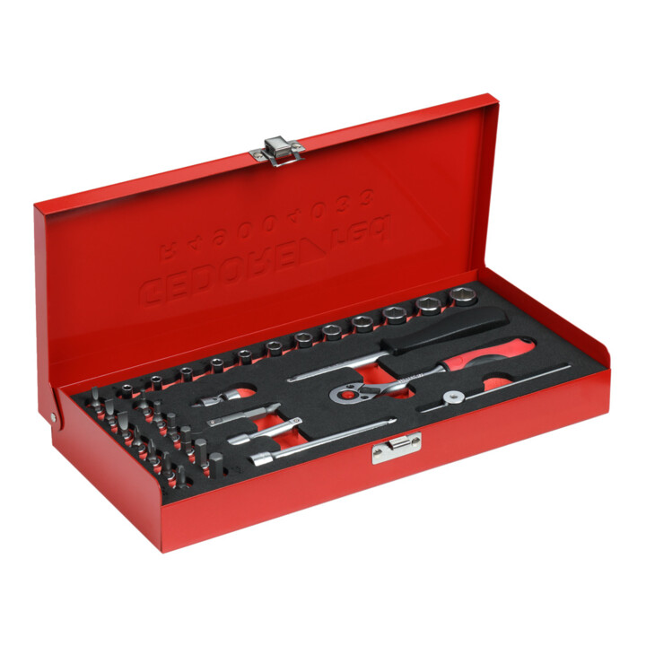 Gedore Jeu de clés à douille 1/4" 4-13mm, 32 pièces R49004033