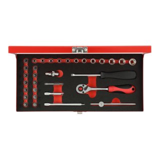 Gedore Jeu de clés à douille 1/4" 4-13mm 32 pièces R49014033