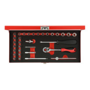 Gedore Jeu de clés à douille 1/4" 4-13mm 32 pièces R49014033