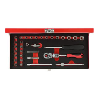 Gedore Jeu de clés à douille 1/4" 4-13mm 33 pièces R49044033