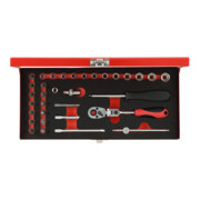Gedore Jeu de clés à douille 1/4" 4-13mm 33 pièces R49044033