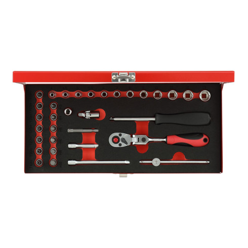 Gedore Jeu de clés à douille 1/4" 4-13mm 33 pièces R49044033