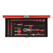 Gedore Jeu de clés à douille 1/4" 4-13mm 33 pièces R49044033