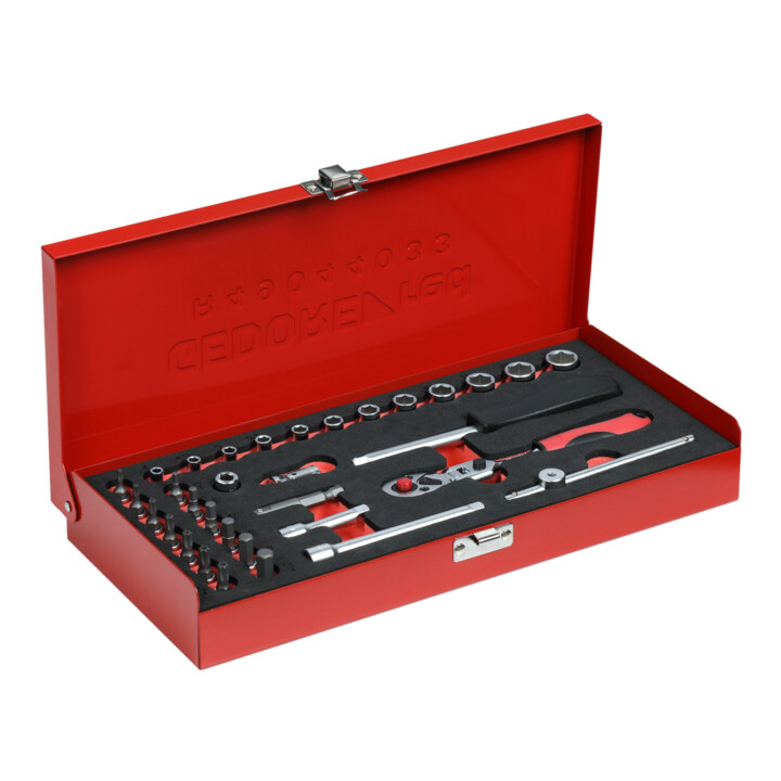 Gedore Jeu de clés à douille 1/4" 4-13mm 33 pièces R49044033