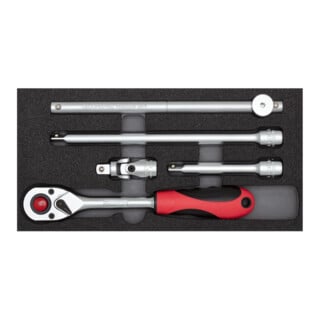 Gedore Jeu de clés à douille R22150008 1/2" 2/6 module CT, 5 pièces