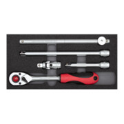 Gedore Jeu de clés à douille R22150008 1/2" 2/6 module CT, 5 pièces