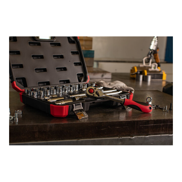 Gedore Jeu de clés à douille R69003024 1/2" 24 pièces GedoreRED