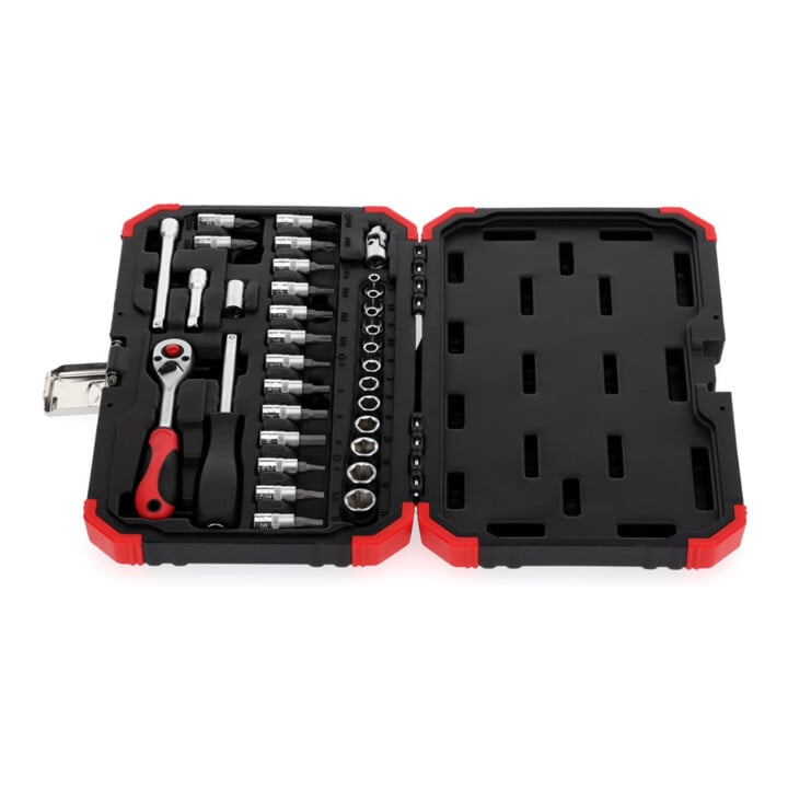 Gedore Jeu de clés à douille rouge 1/4 Ouv 4-13mm 33pcs