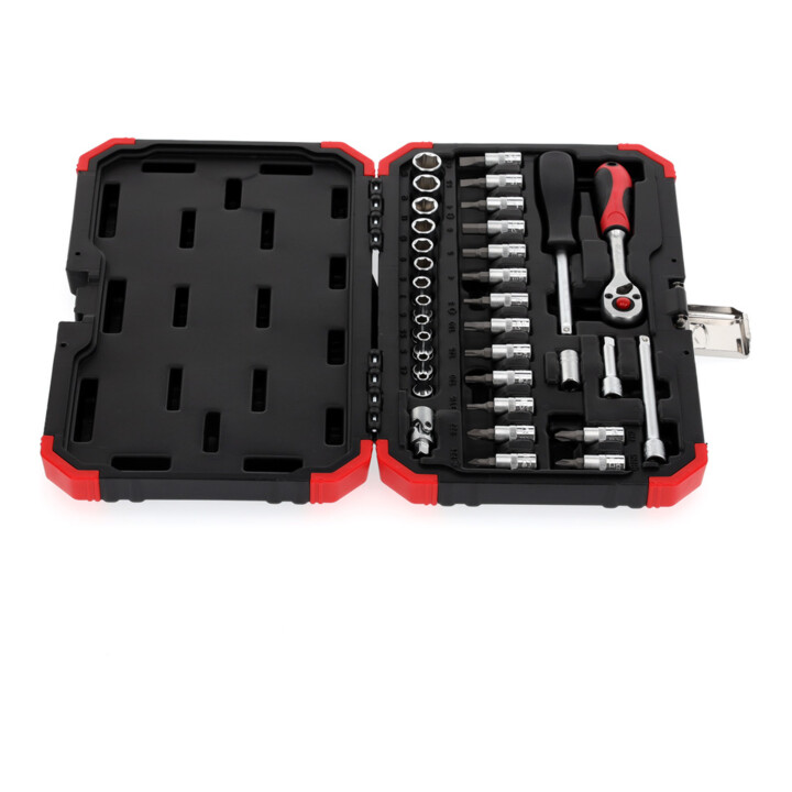 Gedore Jeu de clés à douille rouge 1/4 Ouv 4-13mm 33pcs