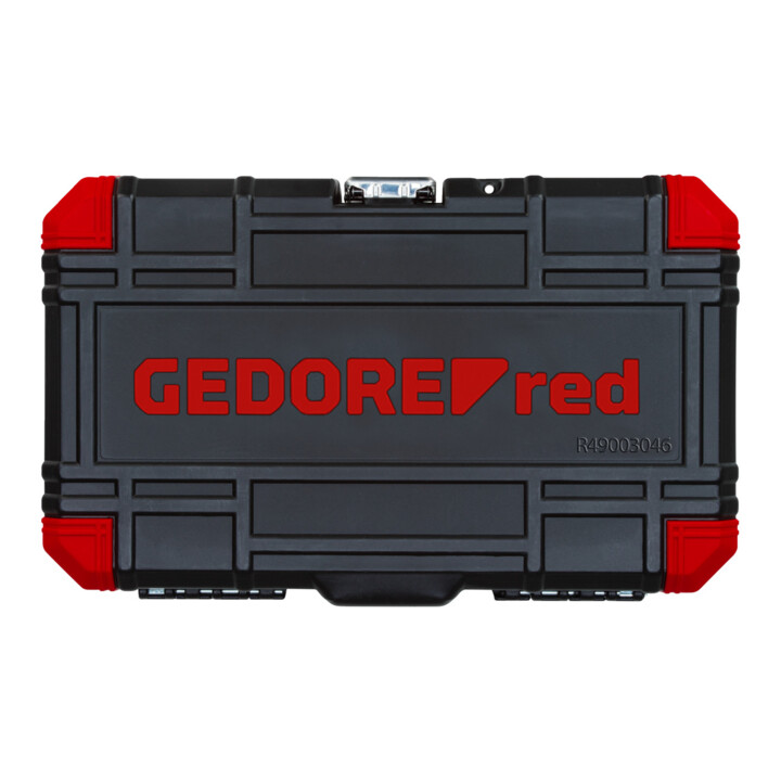 Gedore Jeu de clés à douille rouge 1/4 Ouv 4-14mm 46tlg