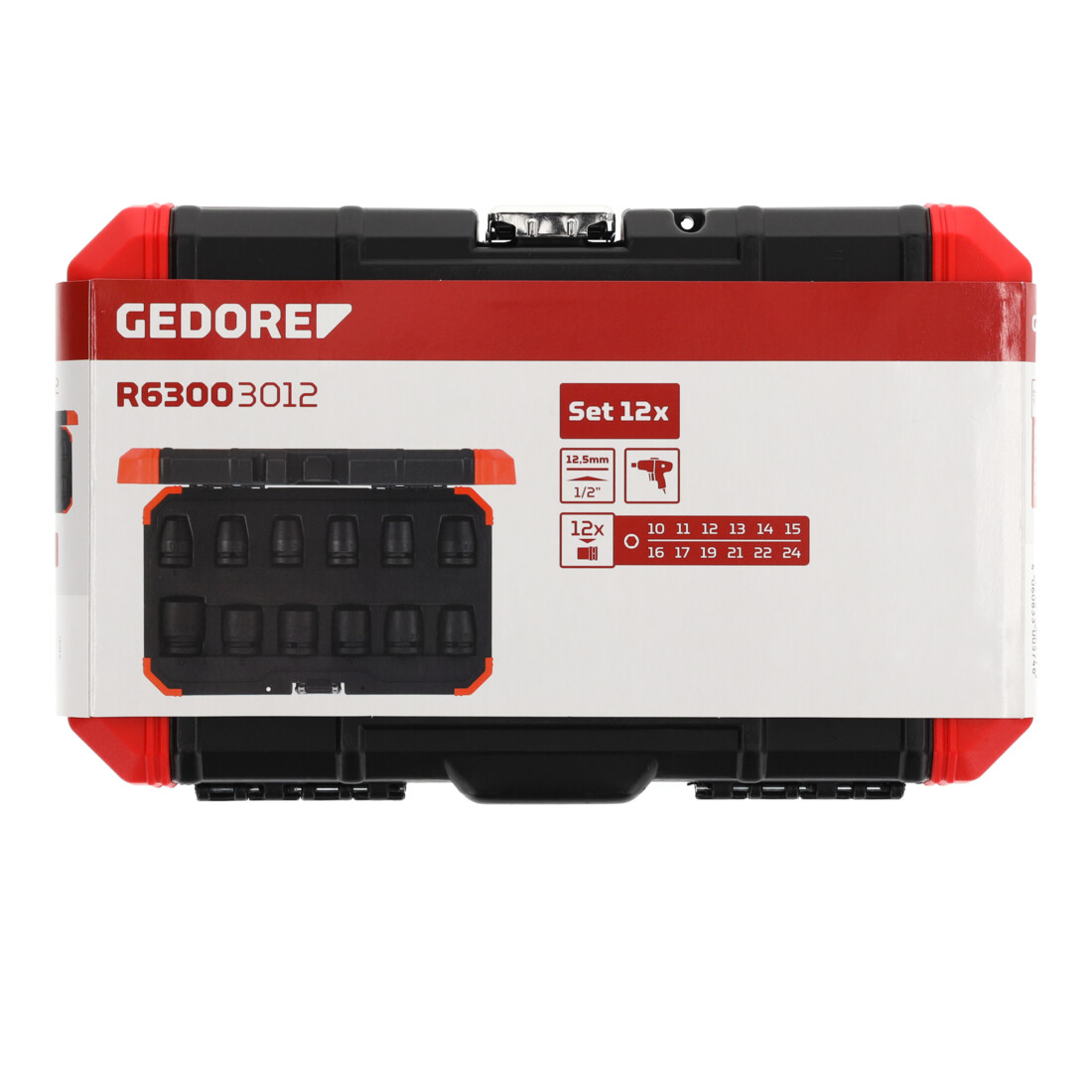 Gedore Jeu de clés à douille rouge pour clé d'alimentation 1/2 12 pcs.