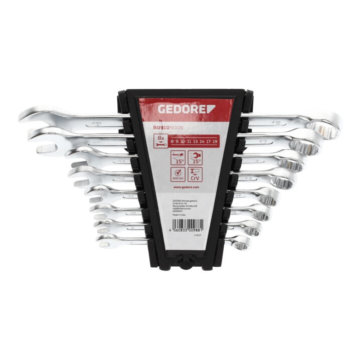 Gedore Jeu de clés mixtes 9-19 mm, 8 pièces R09105008